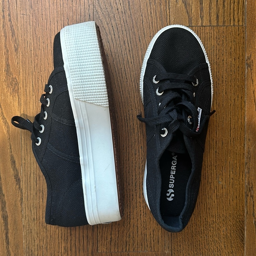Black Superga womens 2790 Acotw Platform